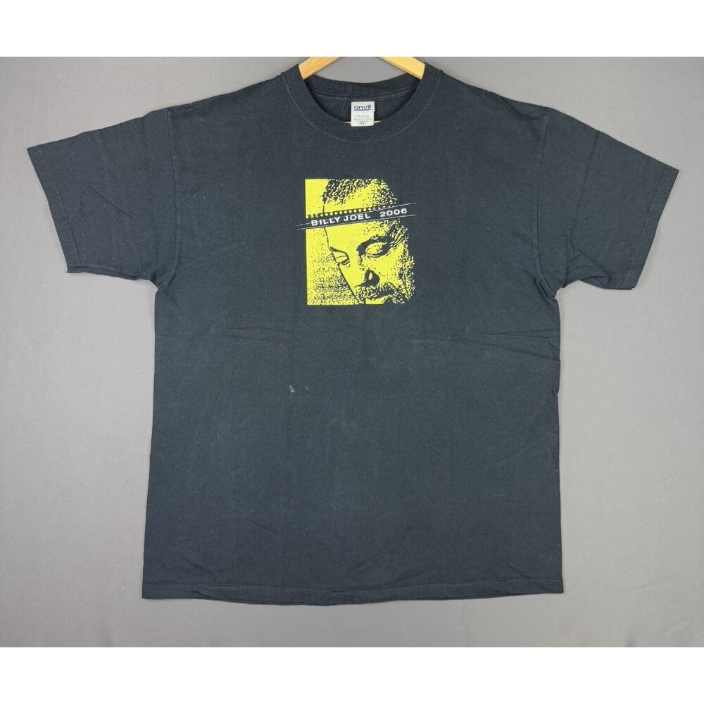 Vintage Y2K Billy Joel Tour 2006 Album Concert Promo Pop Music Black XL Tee